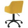 Swivel dining chairs 2 units yellow fabric by vidaXL, dining chairs - Ref: Foro24-330386, Price: 128,99 €, Discount: %