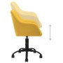 Sillas de comedor giratorias 2 unidades tela amarillo de vidaXL, Sillas de comedor - Ref: Foro24-330386, Precio: 128,99 €, De...