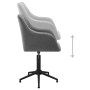 Light Gray Fabric Swivel Office Chair by vidaXL, Office chairs - Ref: Foro24-330390, Price: 102,25 €, Discount: %