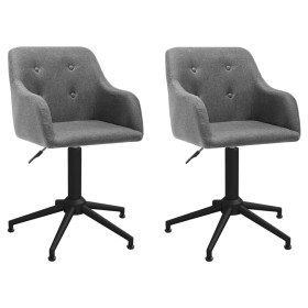 Sillas de comedor giratorias 2 unidades tela gris claro de vidaXL, Sillas de comedor - Ref: Foro24-330402, Precio: 151,99 €, ...