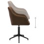 Swivel dining chairs 2 units brown fabric by vidaXL, dining chairs - Ref: Foro24-330406, Price: 179,66 €, Discount: %