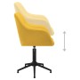 Sillas de comedor giratorias 2 unidades tela amarillo de vidaXL, Sillas de comedor - Ref: Foro24-330410, Precio: 138,91 €, De...