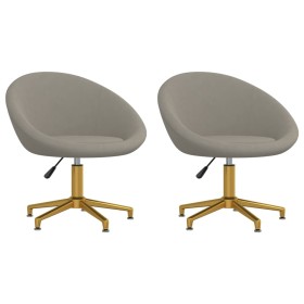 Sillas de comedor 2 unidades terciopelo gris claro de vidaXL, Sillas de comedor - Ref: Foro24-330474, Precio: 145,99 €, Descu...