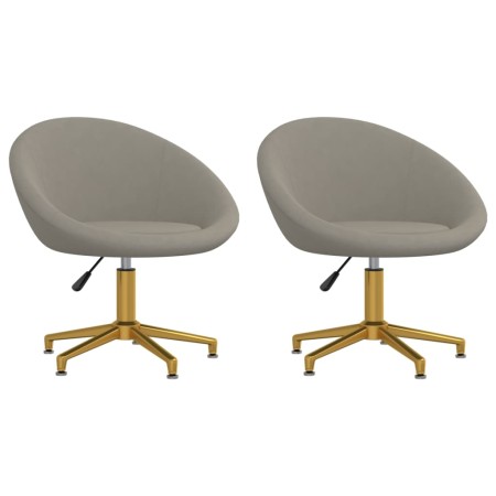 Dining chairs 2 units light gray velvet by vidaXL, dining chairs - Ref: Foro24-330474, Price: 145,78 €, Discount: %