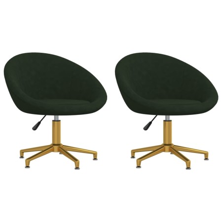 Dining chairs 2 units dark green velvet by vidaXL, dining chairs - Ref: Foro24-330476, Price: 124,52 €, Discount: %