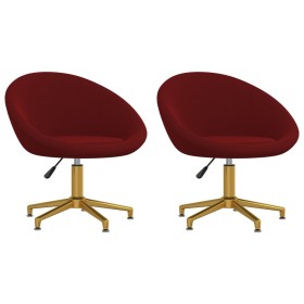 Sillas de comedor 2 unidades terciopelo rojo tinto de vidaXL, Sillas de comedor - Ref: Foro24-330479, Precio: 153,99 €, Descu...