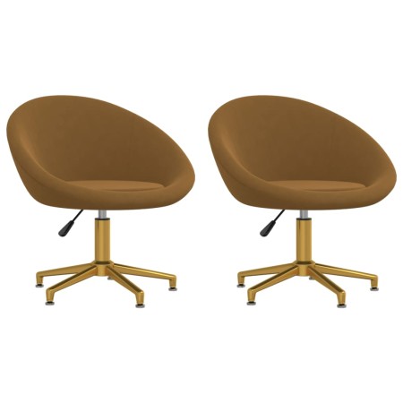 Dining chairs 2 units brown velvet by vidaXL, dining chairs - Ref: Foro24-330482, Price: 144,99 €, Discount: %