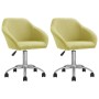 Swivel dining chairs 2 units green fabric by vidaXL, dining chairs - Ref: Foro24-330503, Price: 134,94 €, Discount: %