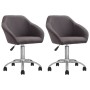 Swivel dining chairs 2 units gray taupe fabric by vidaXL, dining chairs - Ref: Foro24-330506, Price: 133,75 €, Discount: %