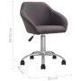 Swivel dining chairs 2 units gray taupe fabric by vidaXL, dining chairs - Ref: Foro24-330506, Price: 133,75 €, Discount: %