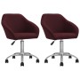 Swivel dining chairs 2 units purple fabric by vidaXL, dining chairs - Ref: Foro24-330507, Price: 133,04 €, Discount: %