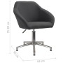 Dark gray fabric swivel office chair by vidaXL, Office chairs - Ref: Foro24-330509, Price: 124,98 €, Discount: %