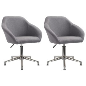 Swivel dining chairs 2 units light gray fabric by vidaXL, dining chairs - Ref: Foro24-330520, Price: 159,99 €, Discount: %