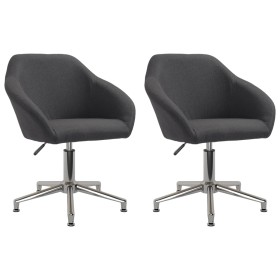 Swivel dining chairs 2 units dark gray fabric by vidaXL, dining chairs - Ref: Foro24-330521, Price: 183,13 €, Discount: %