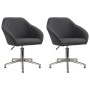 Swivel dining chairs 2 units dark gray fabric by vidaXL, dining chairs - Ref: Foro24-330521, Price: 183,99 €, Discount: %