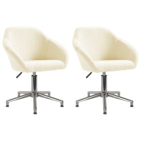 Swivel dining chairs 2 units cream fabric by vidaXL, dining chairs - Ref: Foro24-330523, Price: 133,99 €, Discount: %