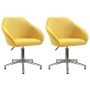 Swivel dining chairs 2 units yellow fabric by vidaXL, dining chairs - Ref: Foro24-330528, Price: 110,30 €, Discount: %