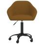 Brown Velvet Swivel Dining Chair by vidaXL, dining chairs - Ref: Foro24-330553, Price: 93,25 €, Discount: %