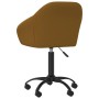 Brown Velvet Swivel Dining Chair by vidaXL, dining chairs - Ref: Foro24-330553, Price: 93,25 €, Discount: %