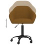 Brown Velvet Swivel Dining Chair by vidaXL, dining chairs - Ref: Foro24-330553, Price: 93,25 €, Discount: %