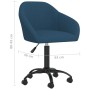 Sillas de comedor giratorias 2 uds terciopelo azul de vidaXL, Sillas de comedor - Ref: Foro24-330555, Precio: 149,42 €, Descu...