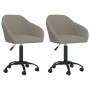 2pcs Light Gray Velvet Swivel Dining Chairs by vidaXL, dining chairs - Ref: Foro24-330556, Price: 133,22 €, Discount: %