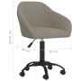 2pcs Light Gray Velvet Swivel Dining Chairs by vidaXL, dining chairs - Ref: Foro24-330556, Price: 133,22 €, Discount: %