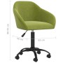 Swivel dining chairs 2 units light green velvet by vidaXL, dining chairs - Ref: Foro24-330559, Price: 134,39 €, Discount: %