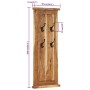 Coat racks, 2 units, solid acacia wood, 38x100 cm by vidaXL, Hat and coat racks - Ref: Foro24-337854, Price: 127,12 €, Discou...