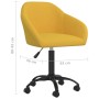 Sillas de comedor giratorias 2 uds terciopelo amarillo de vidaXL, Sillas de comedor - Ref: Foro24-330563, Precio: 132,08 €, D...