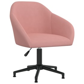 Silla de comedor giratoria de terciopelo rosa de vidaXL, Sillas de comedor - Ref: Foro24-330571, Precio: 139,99 €, Descuento: %