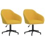 Swivel dining chairs 2 pcs yellow velvet by vidaXL, dining chairs - Ref: Foro24-330585, Price: 155,32 €, Discount: %