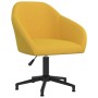 Swivel dining chairs 2 pcs yellow velvet by vidaXL, dining chairs - Ref: Foro24-330585, Price: 155,32 €, Discount: %