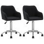 Sillas de comedor giratorias 2 unidades tela negro de vidaXL, Sillas de comedor - Ref: Foro24-330635, Precio: 127,09 €, Descu...