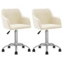 Swivel dining chairs 2 units cream fabric by vidaXL, dining chairs - Ref: Foro24-330636, Price: 128,27 €, Discount: %