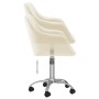 Swivel dining chairs 2 units cream fabric by vidaXL, dining chairs - Ref: Foro24-330636, Price: 128,44 €, Discount: %