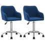 Swivel dining chairs 2 units blue fabric by vidaXL, dining chairs - Ref: Foro24-330639, Price: 129,30 €, Discount: %