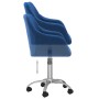 Sillas de comedor giratorias 2 unidades tela azul de vidaXL, Sillas de comedor - Ref: Foro24-330639, Precio: 129,30 €, Descue...