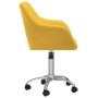 Sillas de comedor giratorias 2 unidades tela amarillo de vidaXL, Sillas de comedor - Ref: Foro24-330641, Precio: 138,12 €, De...