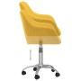 Sillas de comedor giratorias 2 unidades tela amarillo de vidaXL, Sillas de comedor - Ref: Foro24-330641, Precio: 138,12 €, De...