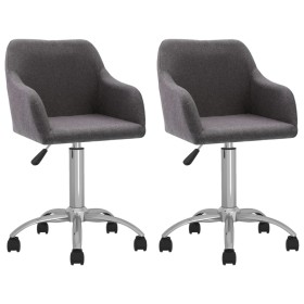 Sillas de comedor giratorias 2 unidades tela gris taupé de vidaXL, Sillas de comedor - Ref: Foro24-330643, Precio: 128,99 €, ...