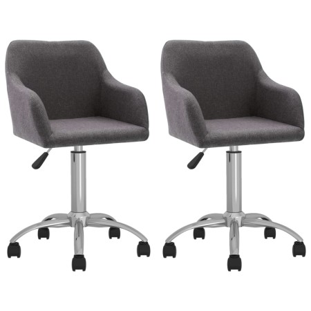 Sillas de comedor giratorias 2 unidades tela gris taupé de vidaXL, Sillas de comedor - Ref: Foro24-330643, Precio: 128,21 €, ...