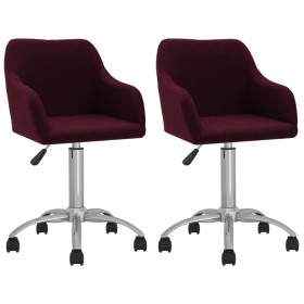 Sillas de comedor giratorias 2 unidades tela morada de vidaXL, Sillas de comedor - Ref: Foro24-330644, Precio: 127,99 €, Desc...