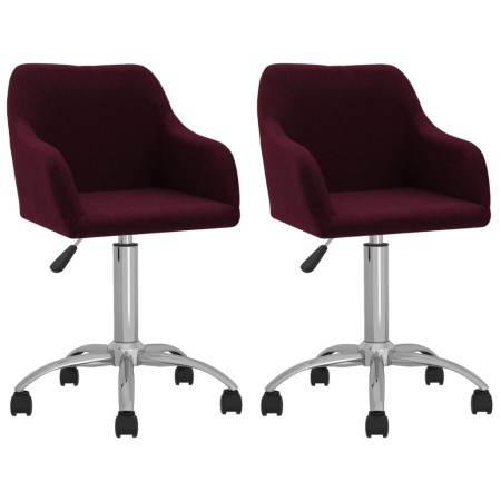 Swivel dining chairs 2 units purple fabric by vidaXL, dining chairs - Ref: Foro24-330644, Price: 127,99 €, Discount: %