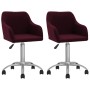 Sillas de comedor giratorias 2 unidades tela morada de vidaXL, Sillas de comedor - Ref: Foro24-330644, Precio: 127,09 €, Desc...