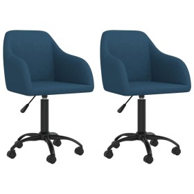 Sillas de comedor giratorias 2 unidades terciopelo azul de vidaXL, Sillas de comedor - Ref: Foro24-330667, Precio: 128,99 €, ...