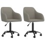 2pcs Light Gray Velvet Swivel Dining Chairs by vidaXL, dining chairs - Ref: Foro24-330668, Price: 126,75 €, Discount: %