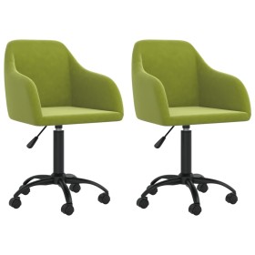 2 pcs Light Green Velvet Swivel Dining Chairs by vidaXL, dining chairs - Ref: Foro24-330671, Price: 126,34 €, Discount: %