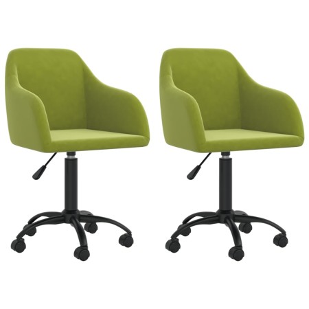 2 pcs Light Green Velvet Swivel Dining Chairs by vidaXL, dining chairs - Ref: Foro24-330671, Price: 126,34 €, Discount: %