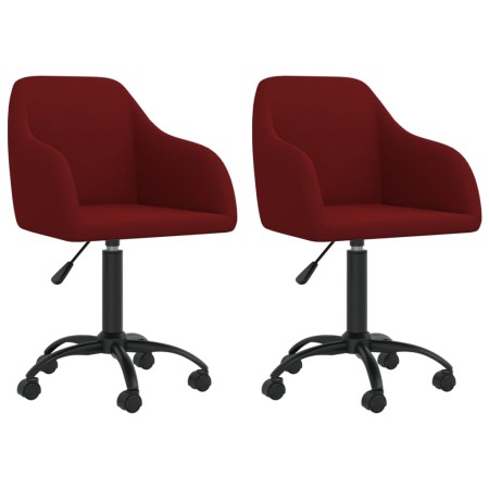 2pcs Red Wine Red Velvet Swivel Dining Chairs by vidaXL, dining chairs - Ref: Foro24-330673, Price: 126,99 €, Discount: %